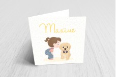 Meisje met lieve hond Meisje met lieve hond